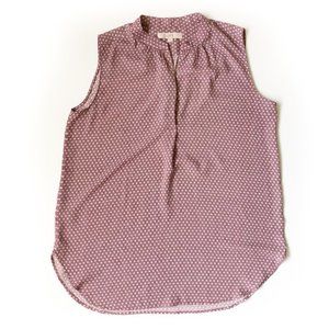 LOFT Purple Mauve Sleeveless V-Neck Top Sz Large